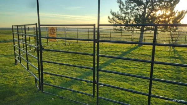 6’ x 12’ Fence Panel with 6’ x 5’ Gate – Powder Coated (Color Options!)
